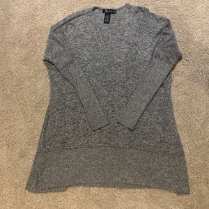Gray V Neck Tunic Sweater- Size XS
